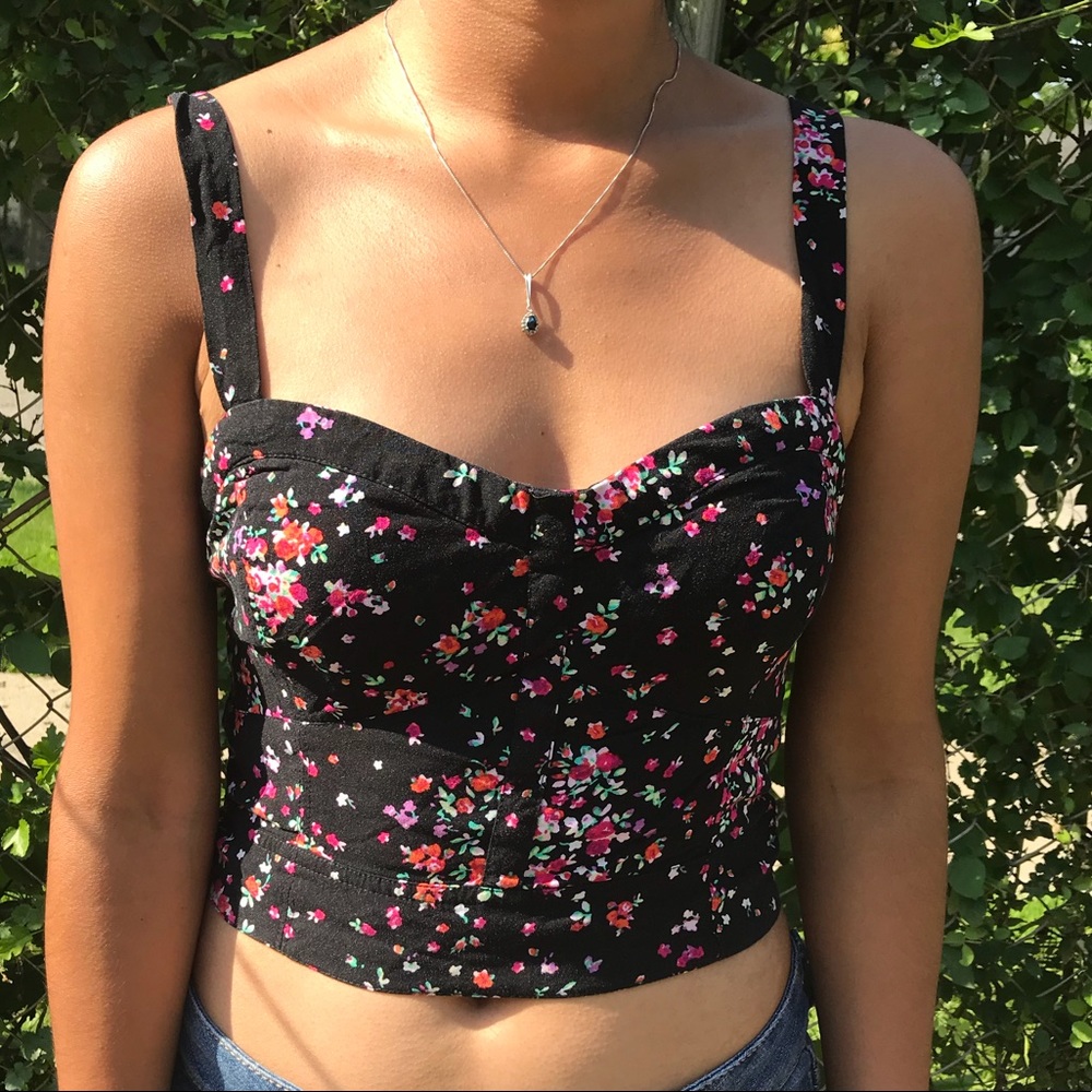 Floral crop top